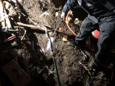 盘蠡村14幢配变2-1-2#杆下杆至盘蠡村16-1单元表箱间电缆抢修