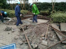 明溪路于苏街交叉口东北角电缆井基础维修