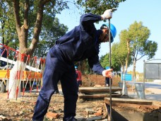 吴中区蒯祥路路灯114旁电缆井基础维修