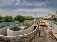 轨道6号线中新大道西站输电线路迁改工程